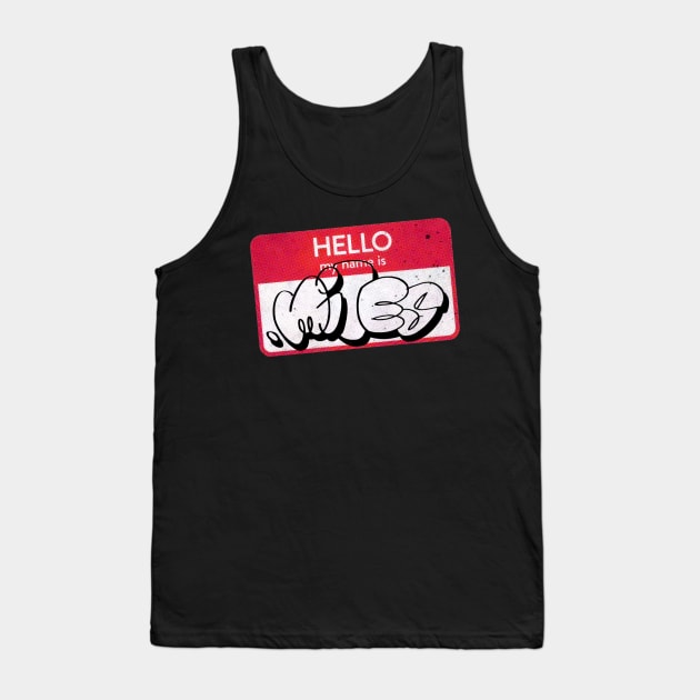 Hello My Name is Miles Tank Top by artnessbyjustinbrown